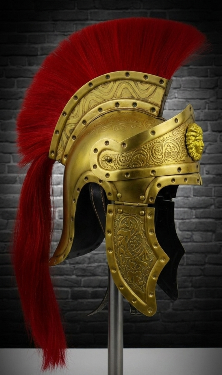 Brass Roman Pretorian Helmet
