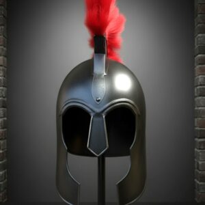 troy helmet with plume