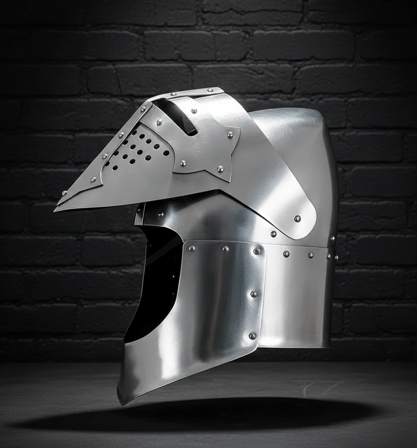 14th Century Visored Bascinet