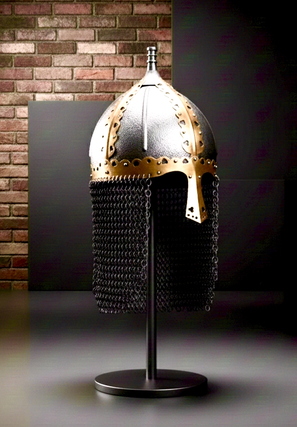 Gnezdovo Helmet with Riveted Mail - Image 2